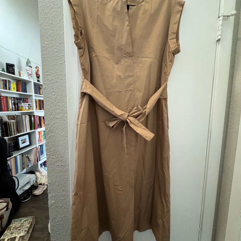Peserico Tan Midi Dress with Belt